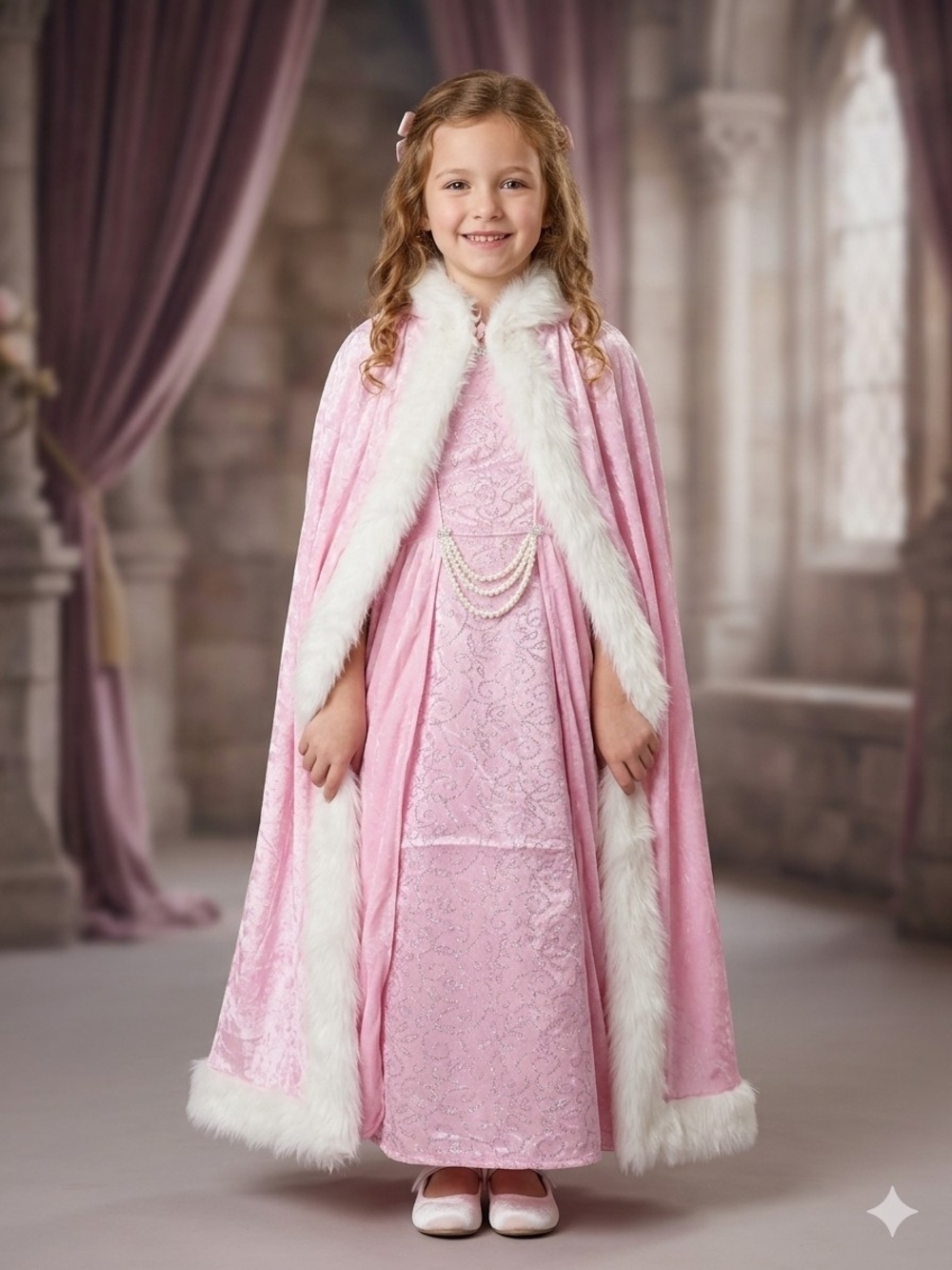 Princess Cape Halloween Costume Set Size 7/8